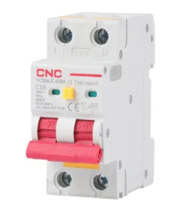 YCB9LE-80M-2P-16A — CNC RCBO AC 2P 16A 100mA